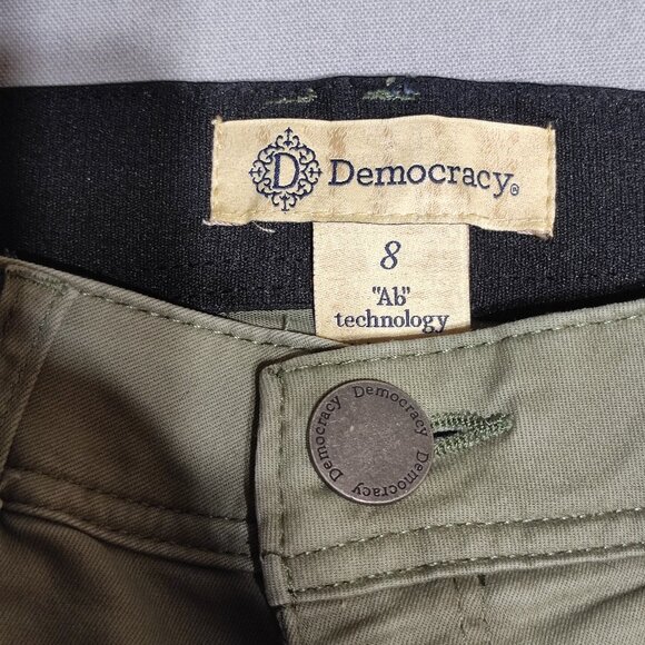 Democracy jeans women's size 8 olive green colour stretchy skinny fit - Picture 5 of 13